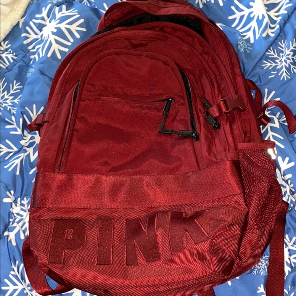 PINK Maroon Backpack